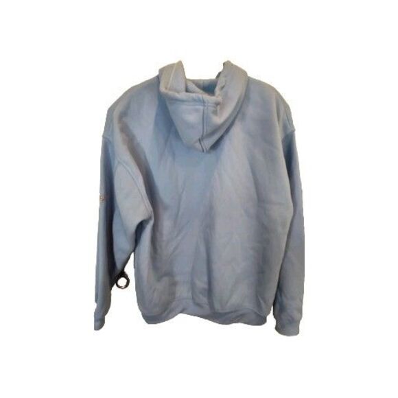 Karl Kani Hoodie Mens XXL Baby Blue Fleece Pullover Vintage 90s Hip Hop - Picture 4 of 5